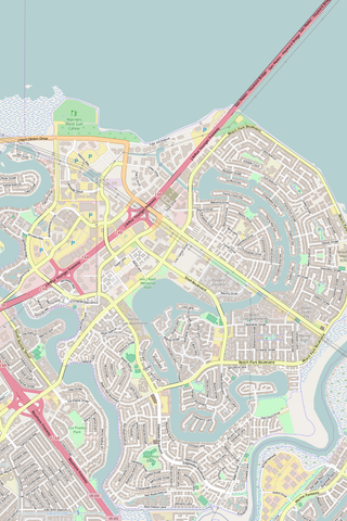 Detailed Editable Vector Map of  Foster City