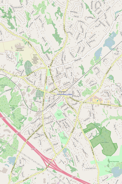 Detailed Editable Vector Map of  Franklin