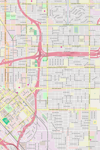 Detailed Editable Vector Map of  Fresno