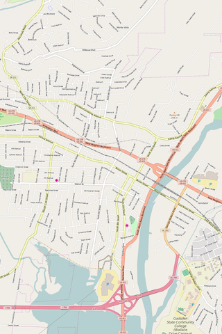 Detailed Editable Vector Map of  Gadsden