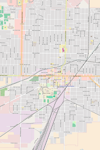Detailed Editable Vector Map of  Galesburg