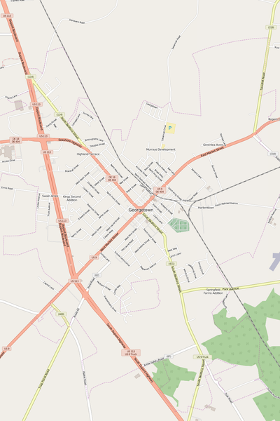 Detailed Editable Vector Map of  Georgetown