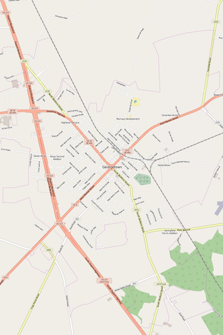 Detailed Editable Vector Map of  Georgetown