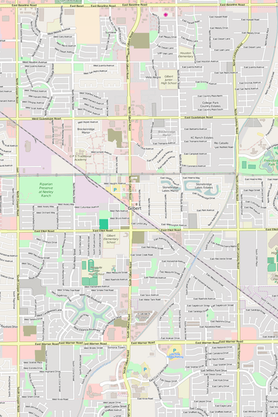 Detailed Editable Vector Map of  Gilbert