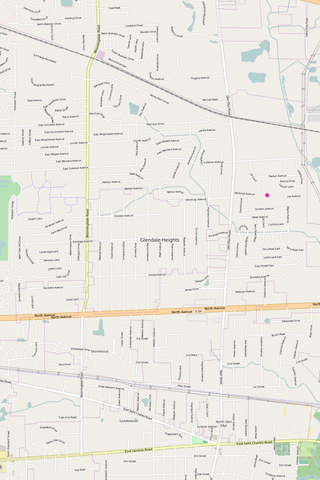 Detailed Editable Vector Map of  Glendale Heights