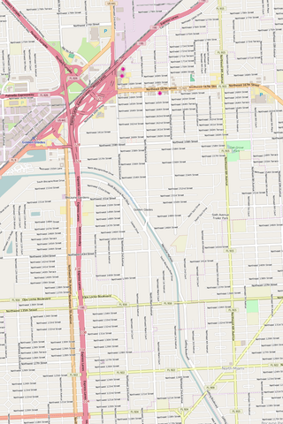 Detailed Editable Vector Map of  Golden Glades