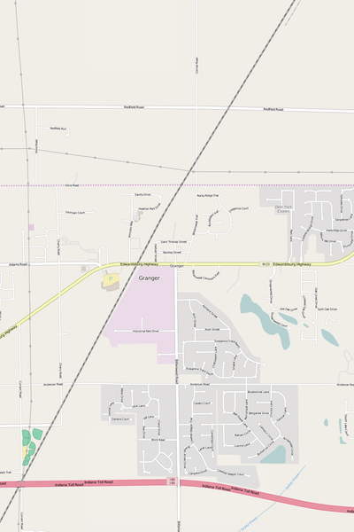 Detailed Editable Vector Map of  Granger