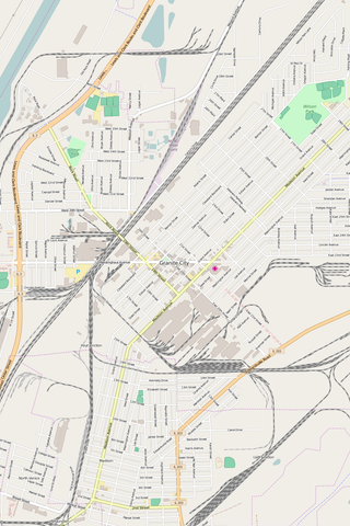 Detailed Editable Vector Map of  Granite City