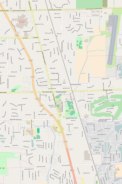 Detailed Editable Vector Map of  Greenwood