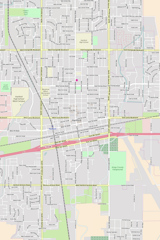 Detailed Editable Vector Map of  Hanford