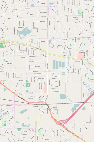 Detailed Editable Vector Map of  Hanover Park