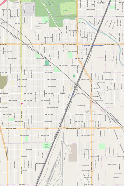Detailed Editable Vector Map of  Harvey