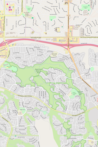 Detailed Editable Vector Map of  Highlands Ranch