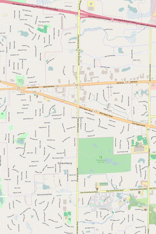 Detailed Editable Vector Map of  Hoffman Estates