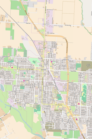 Detailed Editable Vector Map of  Hollister