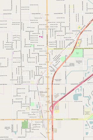 Detailed Editable Vector Map of  Homestead