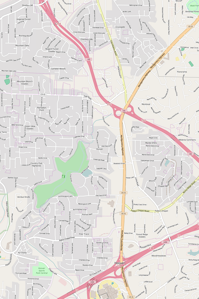 Detailed Editable Vector Map of  Hoover