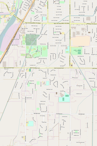 Detailed Editable Vector Map of  Idaho Falls