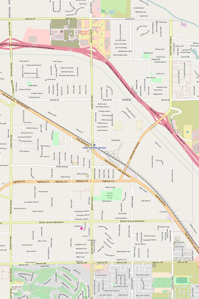 Detailed Editable Vector Map of  Indio
