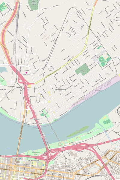 Detailed Editable Vector Map of  Jeffersonville