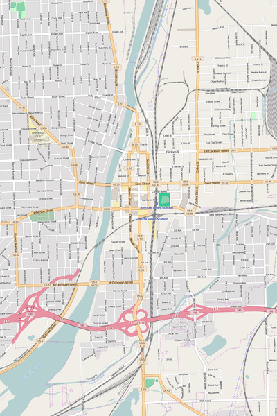 Detailed Editable Vector Map of  Joliet