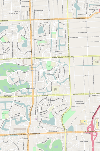 Detailed Editable Vector Map of  Kendale Lakes