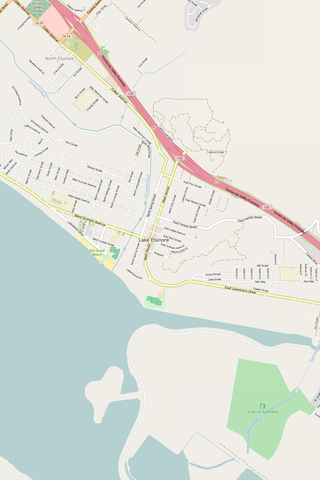 Detailed Editable Vector Map of  Lake Elsinore