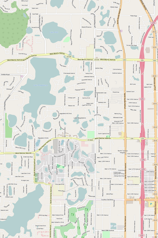 Detailed Editable Vector Map of  Lake Magdalene