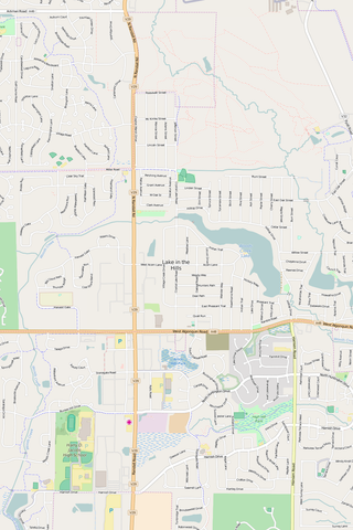 Detailed Editable Vector Map of  Lake in the Hills