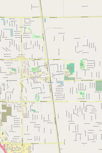 Detailed Editable Vector Map of  Lancaster