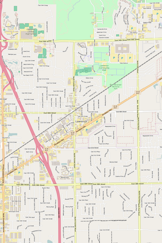 Detailed Editable Vector Map of  Lawrence
