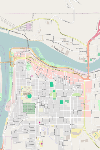 Detailed Editable Vector Map of  Lewiston
