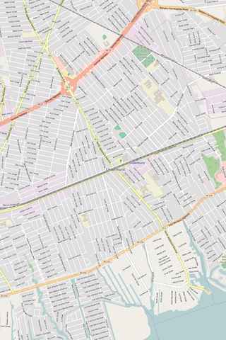 Detailed Editable Vector Map of  Lindenhurst
