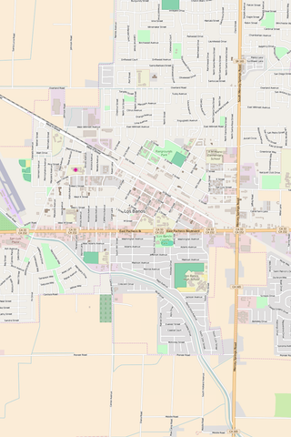 Detailed Editable Vector Map of  Los Banos