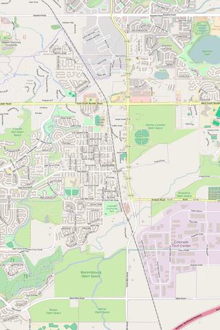 Detailed Editable Vector Map of  Louisville