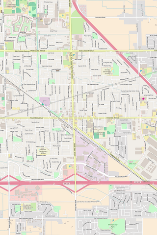 Detailed Editable Vector Map of  Manteca