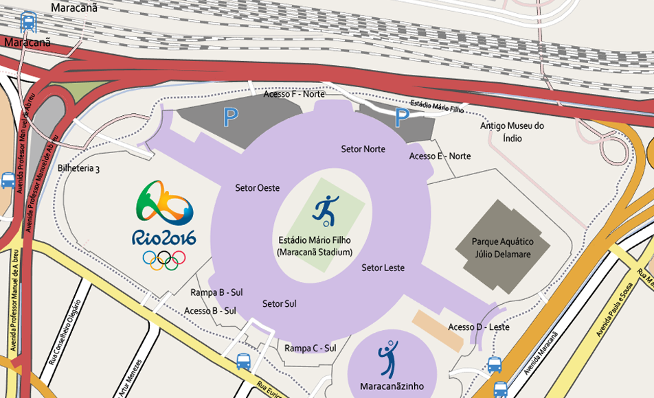 High Res Map Maracanã Olympic Venues