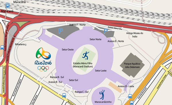 High Res Map Maracanã Olympic Venues