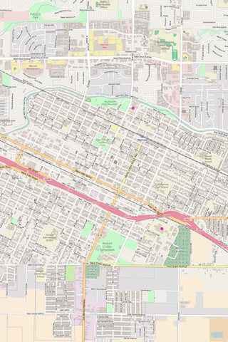 Detailed Editable Vector Map of  Merced