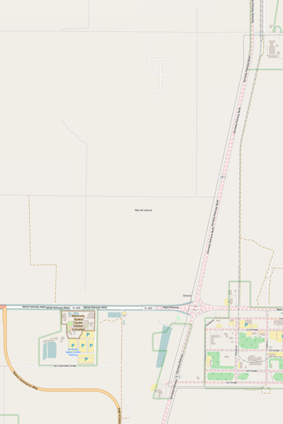 Detailed Editable Vector Map of  Merritt Island