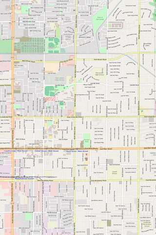 Detailed Editable Vector Map of  Mesa