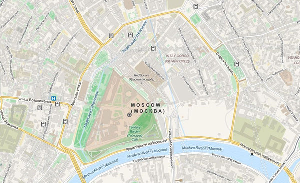Moscow Editable Illustrator Map