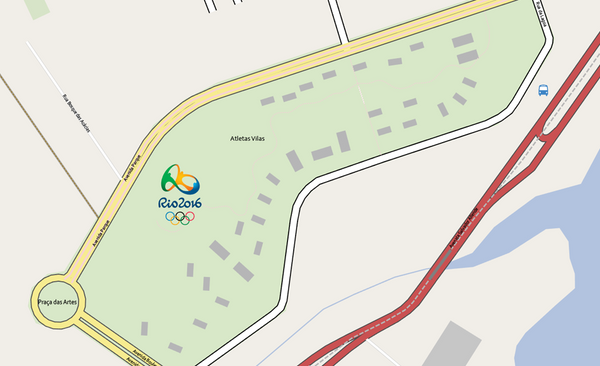 Olympi village Map Rio 2016