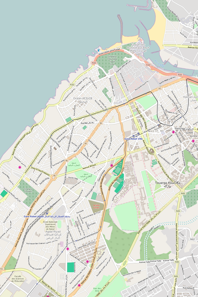 Editable City Map of Rabat – Map Illustrators