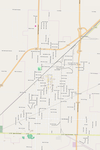 Editable Vector City Map Illustrator