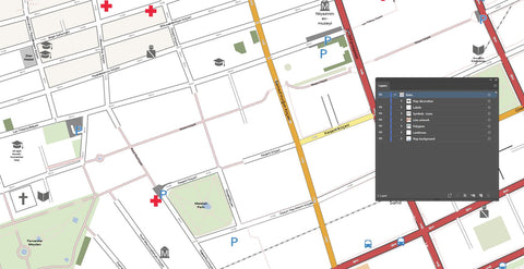 Editable City Map of Baku