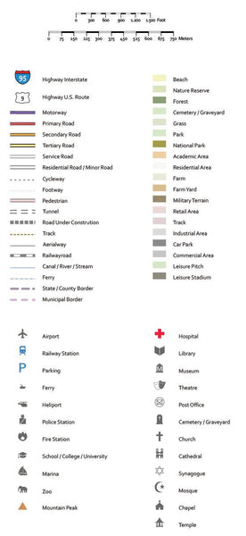 Map legend Manhattan editable layers