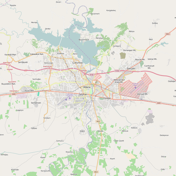 Editable City Map of Adana