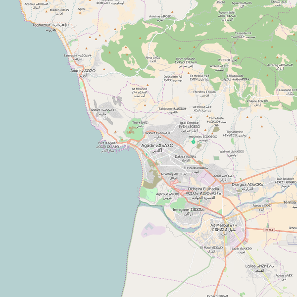 Editable City Map of Agadir