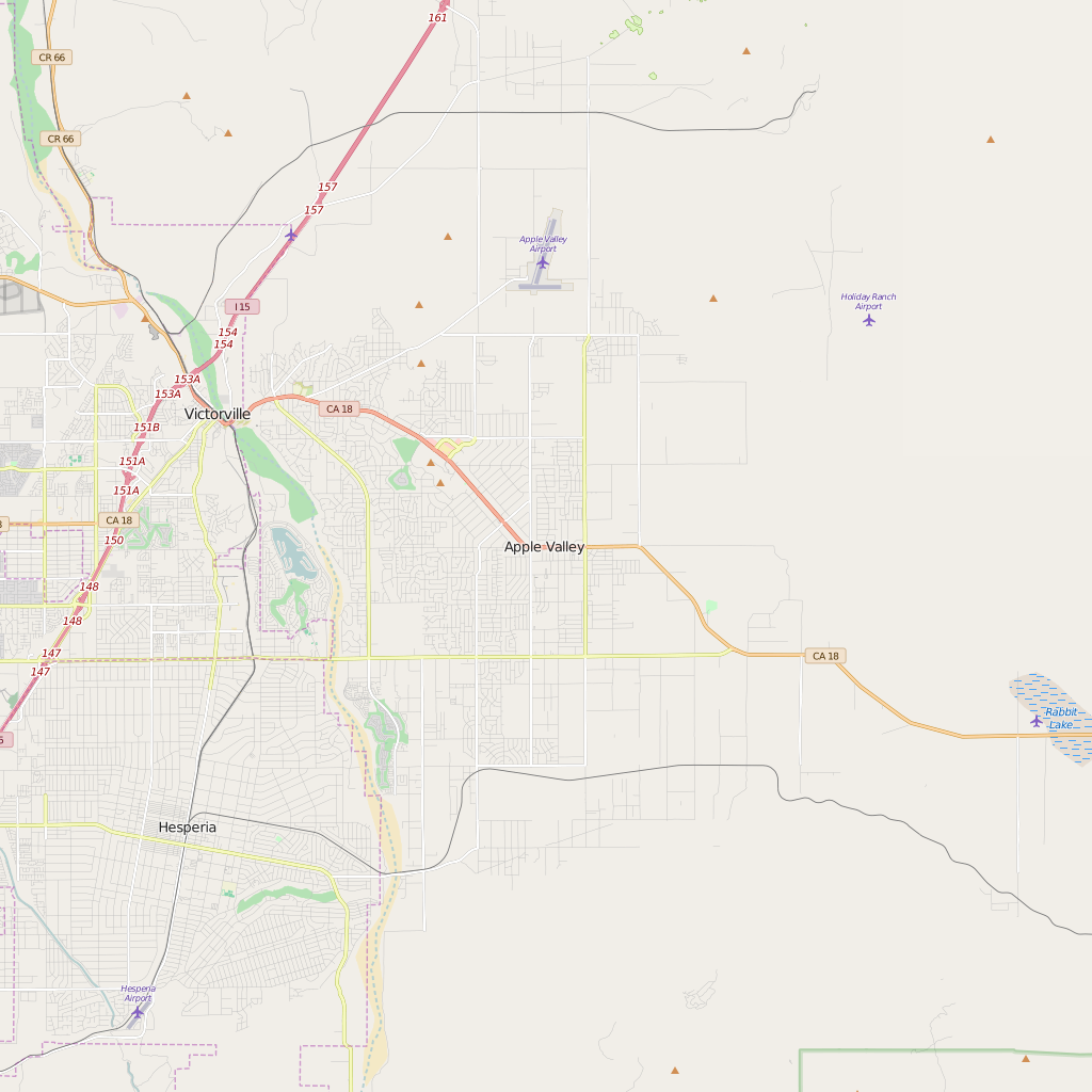 Editable City Map of Apple Valley, CA